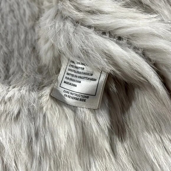 June Putty Rabbit Fur Open-Front Vest - Picture 7 of 7